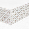 Small Rustic Embossed Wood Floating Wall Shelf - White